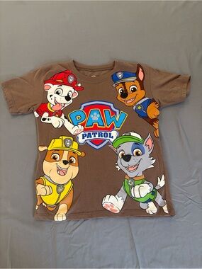 Nickelodeon Paw Patrol Short Skeeve Brown T-Shirt Sz 7